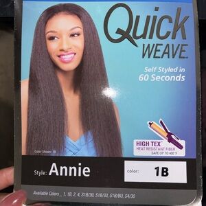 Straight Kinky Half Wig Color Black NWT